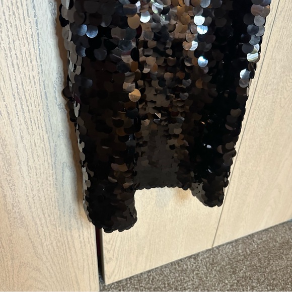 A New Day Black Sequined Spaghetti Strap Dress XXL NEW - Picture 4 of 7